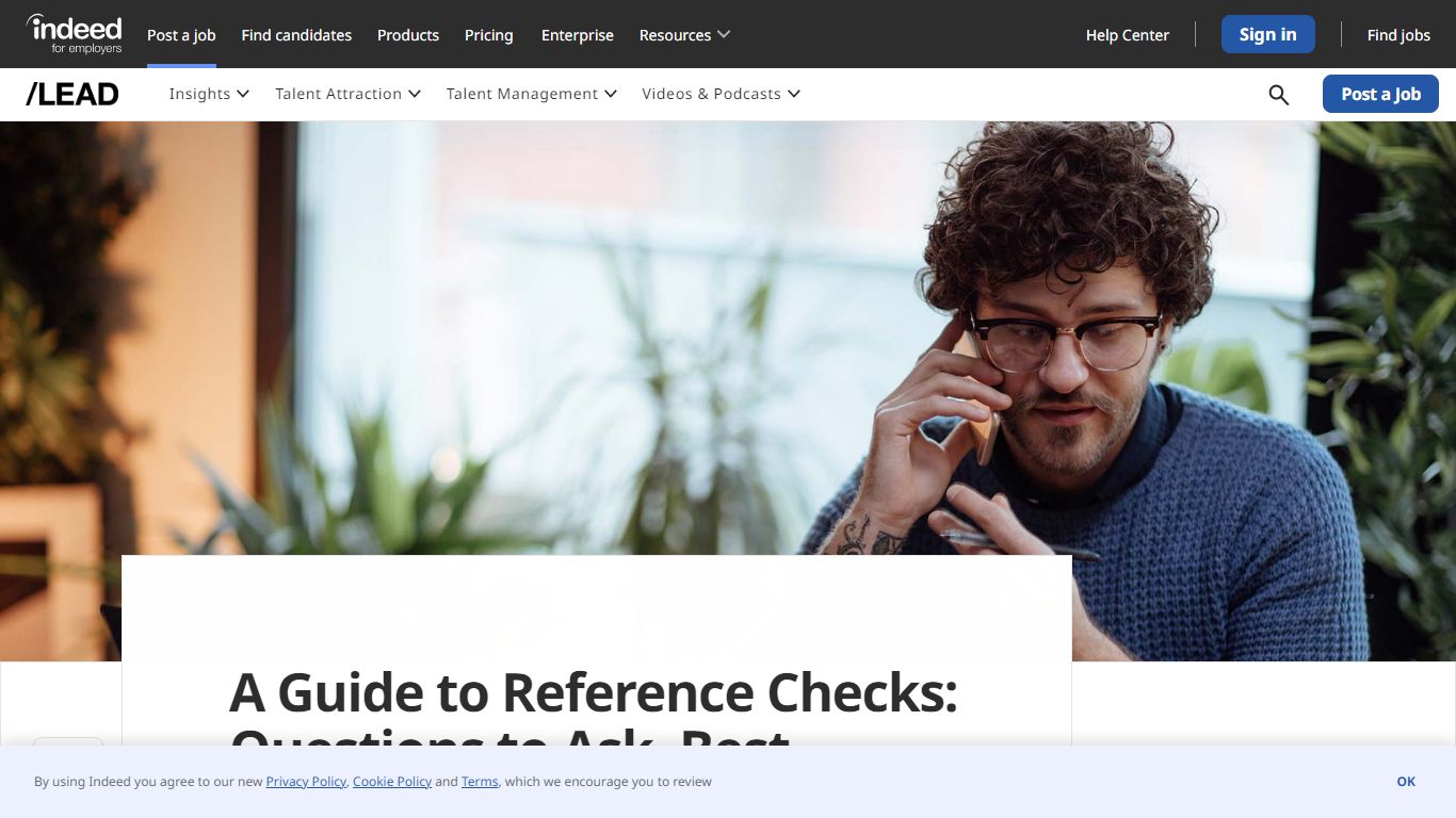 A Guide to Reference Checks: Questions to Ask, Best Practices ... - Indeed