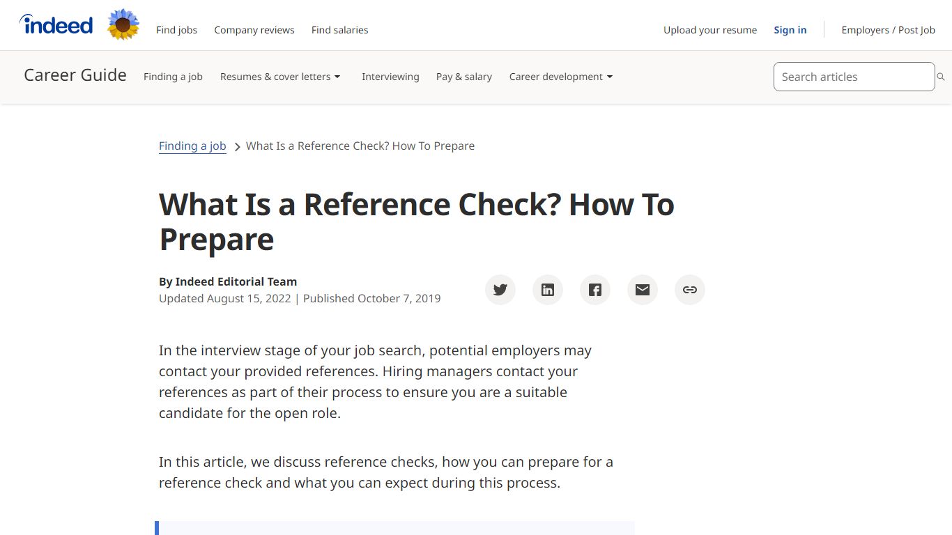 What Is a Reference Check? How To Prepare | Indeed.com